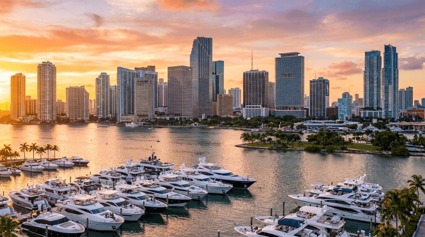 Miami aerial coastline